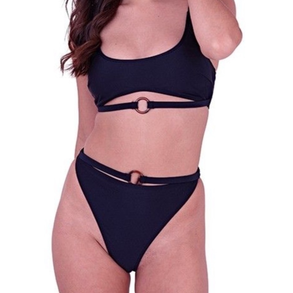 Black Tortoise Shell Bikini Set